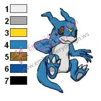 Digimon Veemon Embroidery Design 02